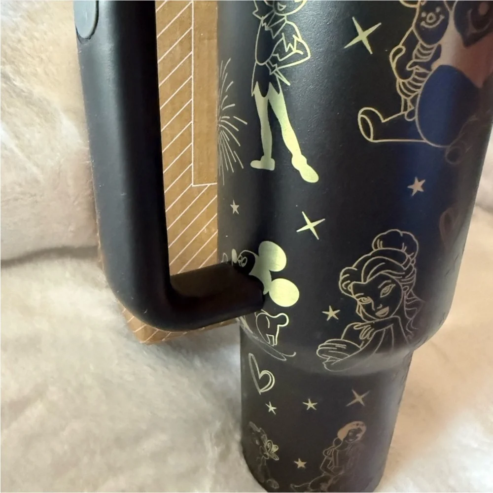 Stanley Disney 40 oz. Black Iridescent Oil Slick Castle and Friends Tumbler - Picture 8 of 13